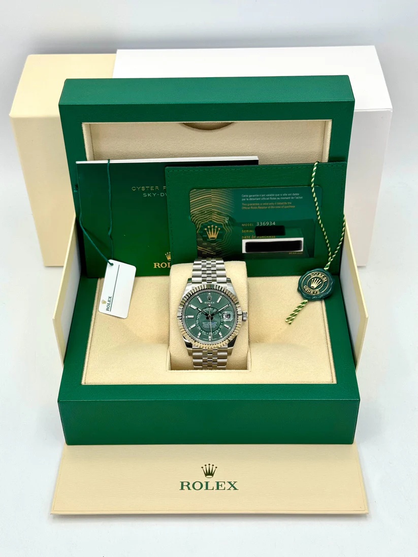 Rolex  Sky-Dweller 42mm 336934-0002 Stainless Steel Green Dial Oyster