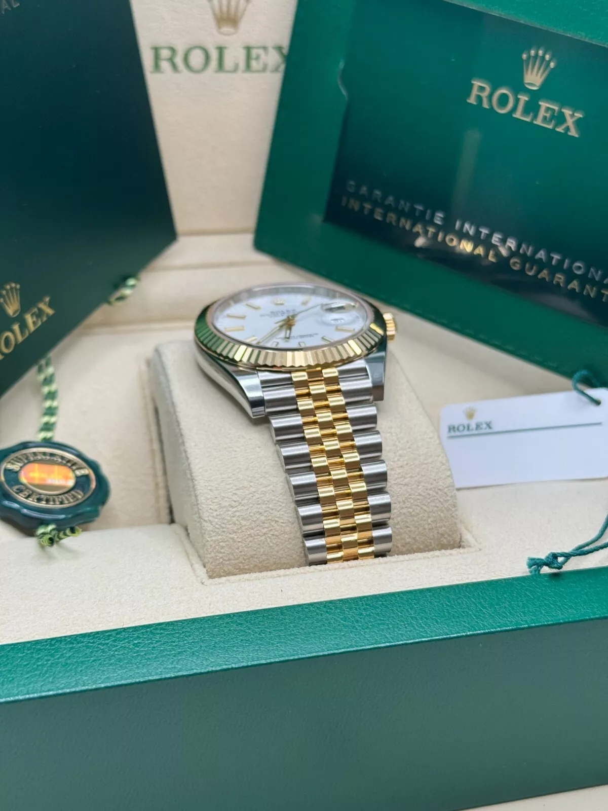 Rolex  Datejust 41mm 126333 White Index Oyster Steel and Yellow Gold Mens Watch