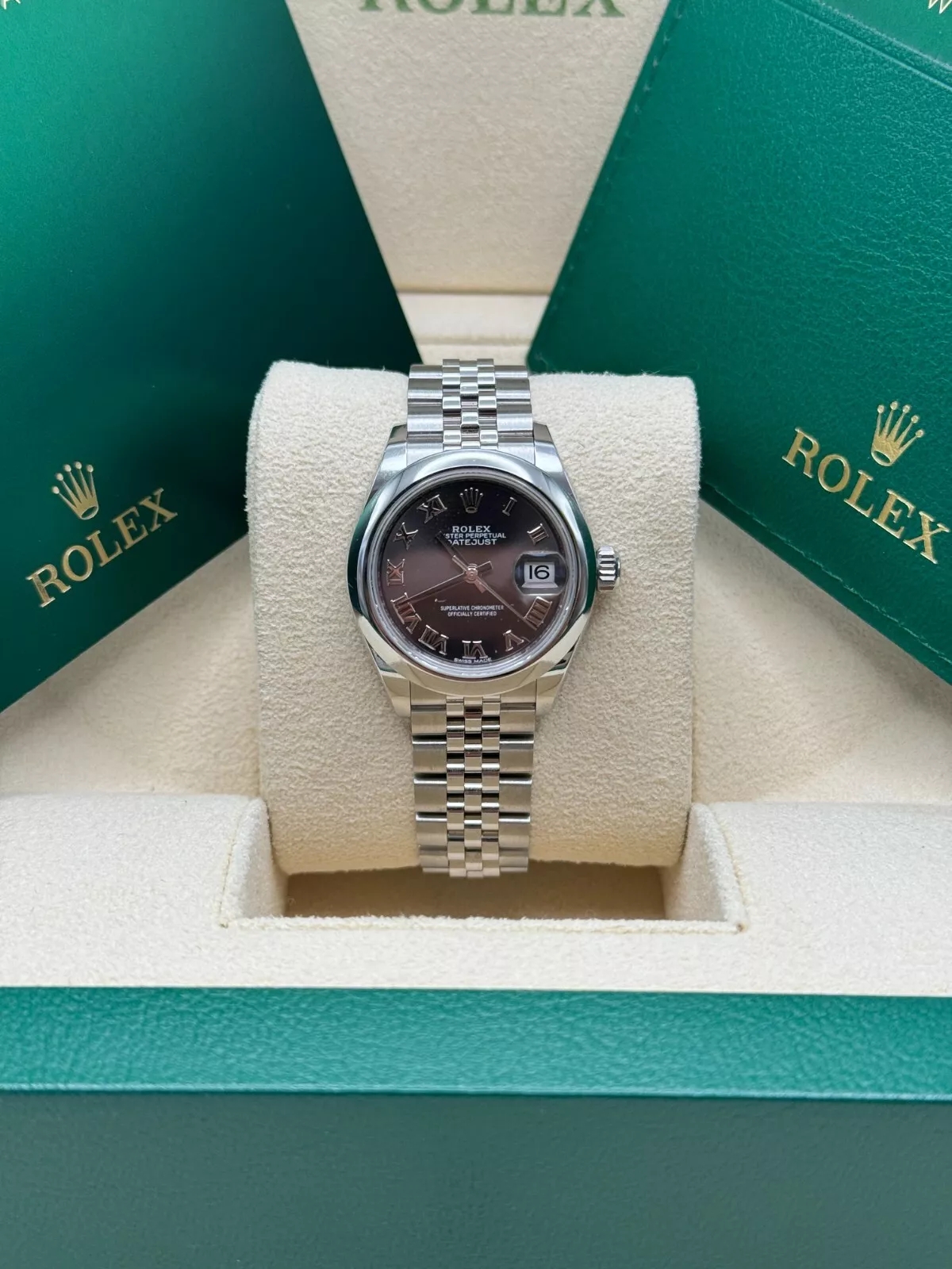 Rolex Lady-Datejust 28mm  m279160 Oyster Perpetual Dark Grey Dial Oyster Bracelet