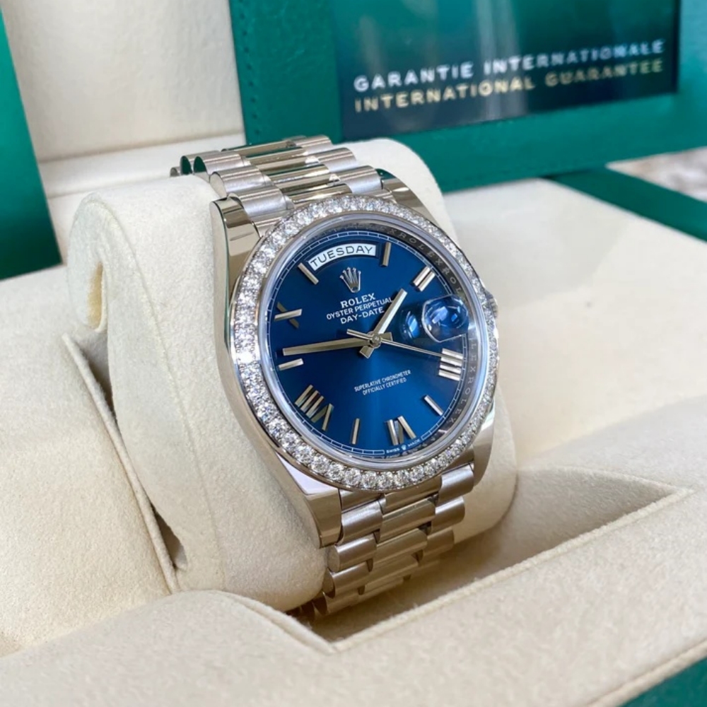 Rolex  Day-Date 40mm 228349RBR-0005 Bright Blue Dial President Bracelet
