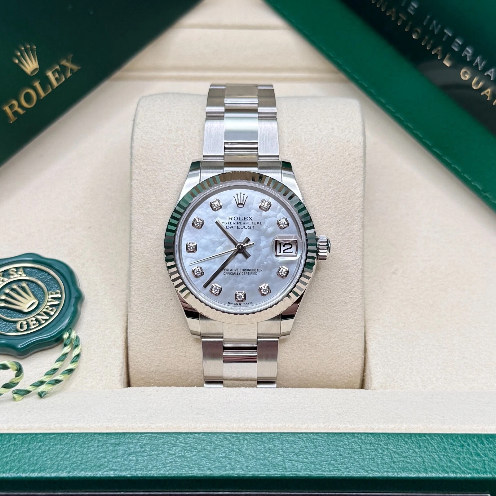 Rolex Datejust m278384RBR-0007/0008 Mother-of-Pearl 31mm Dial Oyster Watch