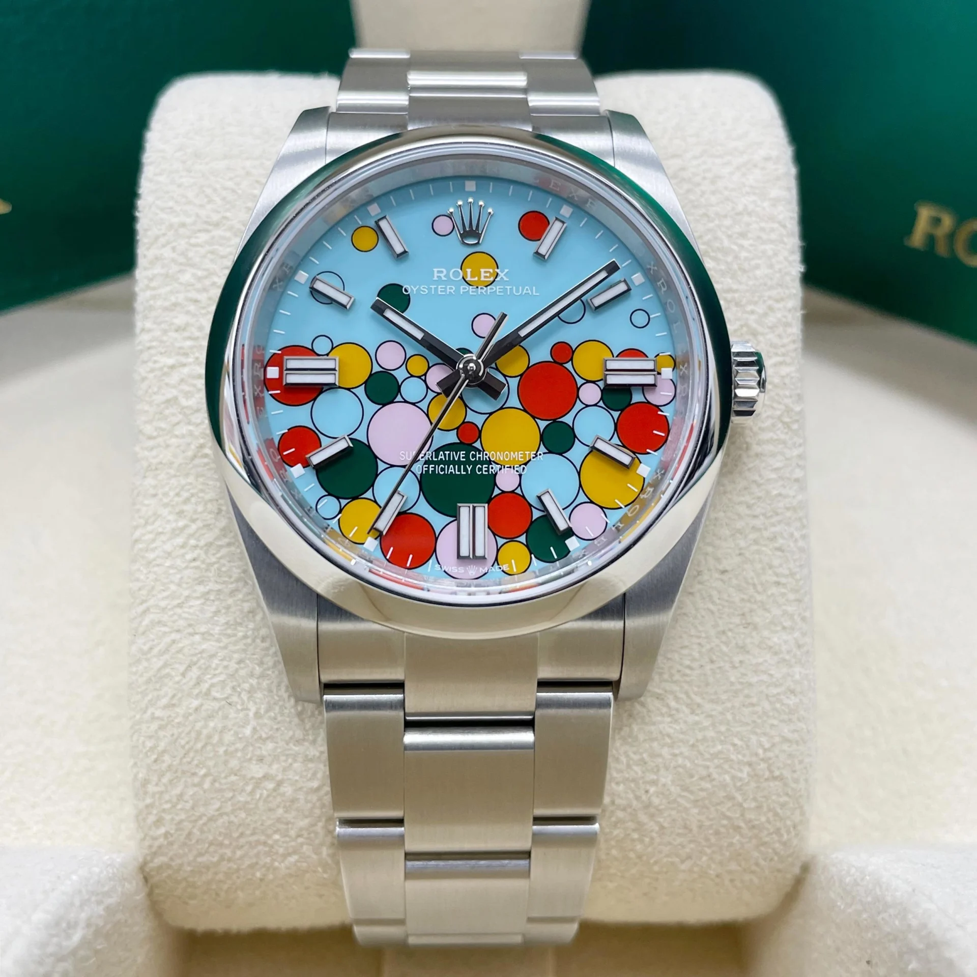 Rolex Oyster Perpetual 36mm 126000-0009 Turquoise Celebration Dial Oyster Bracelet