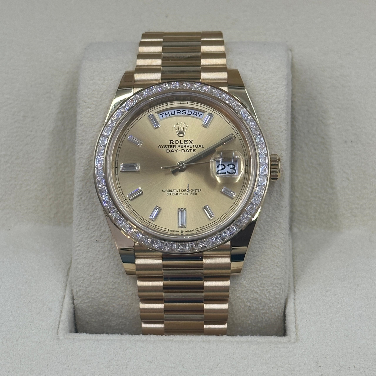 Rolex Day-Date 40mm 228398TBR-0002 Champagne Dial President Watch