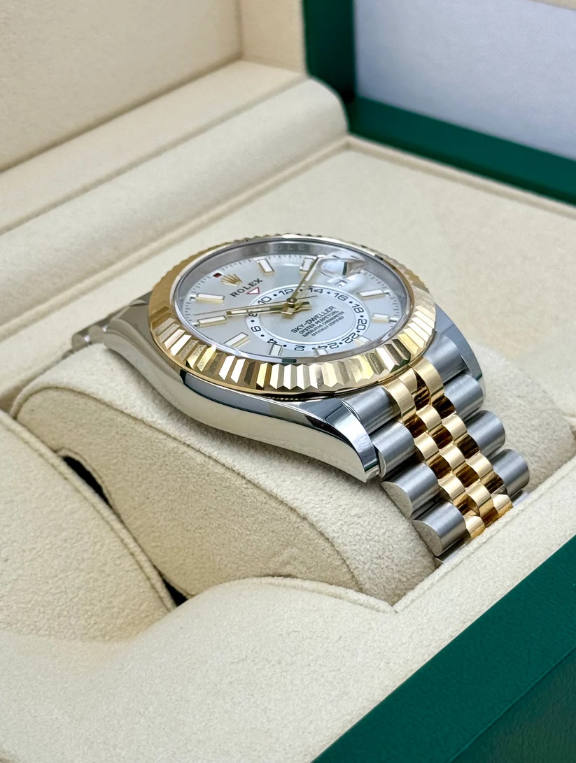 Rolex  Sky-Dweller 42mm 336933-0006 Two-Tone Yellow Gold White Dial Oyster