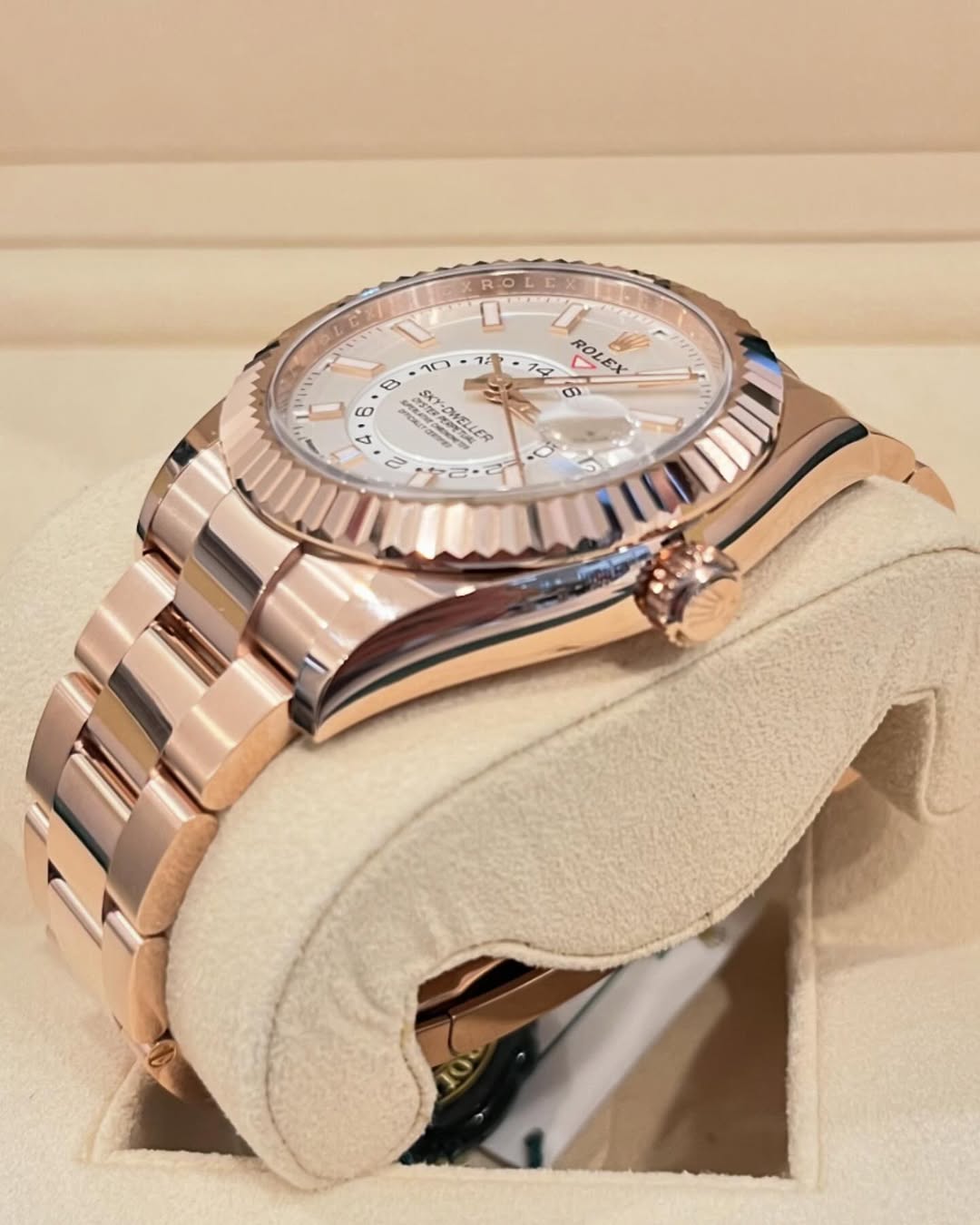 Rolex  Sky-Dweller 42mm 336935-0003 Rose Gold White Dial Oyster