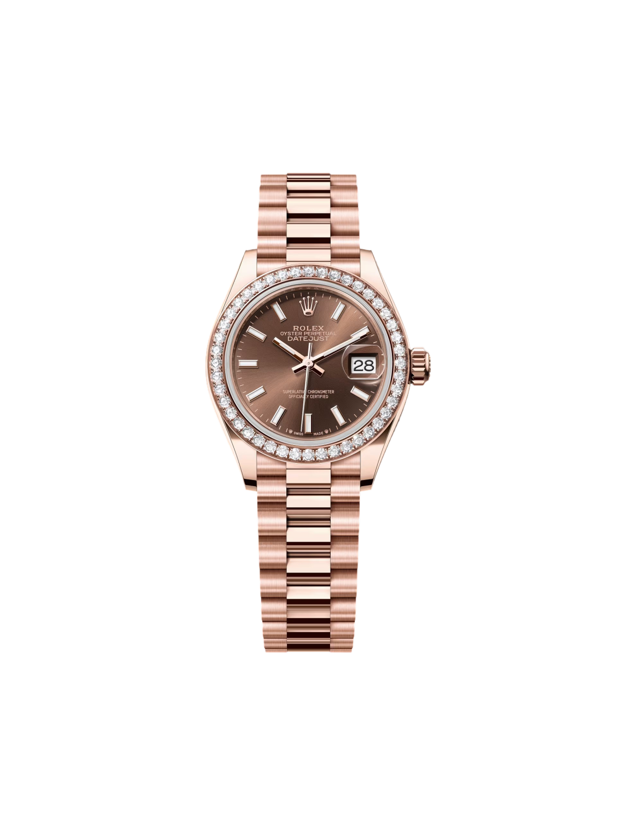 Rolex  Lady-Datejust 28mm 279135RBR Chocolate Dial Jubilee Bracelet