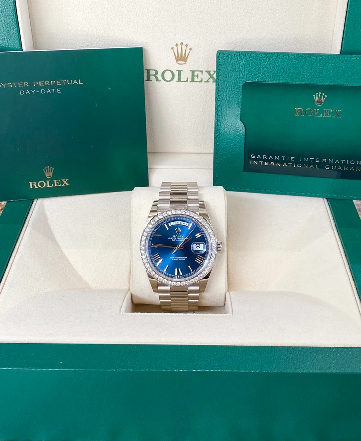 Rolex  Day-Date 40mm 228349RBR-0005 Bright Blue Dial President Bracelet