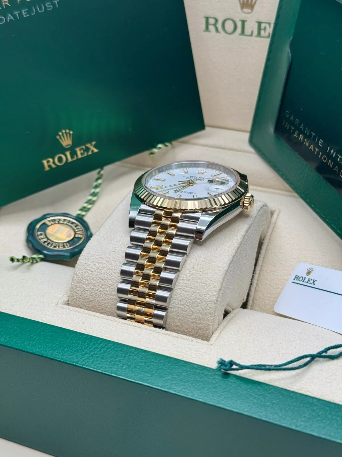 Rolex  Datejust 41mm 126333 White Index Oyster Steel and Yellow Gold Mens Watch