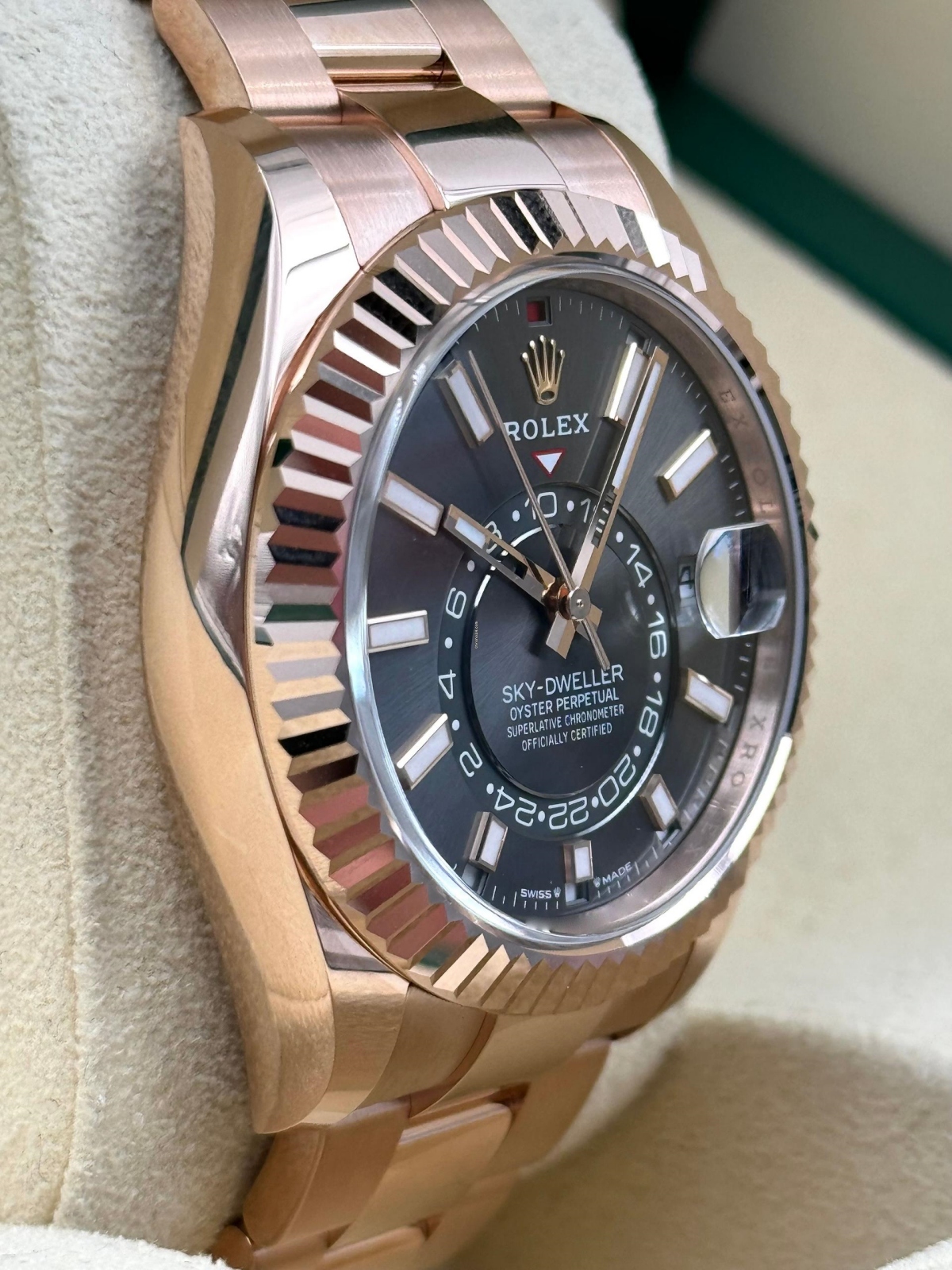Rolex  Sky-Dweller 42mm 336935-0002 Rose Gold Chocolate Dial