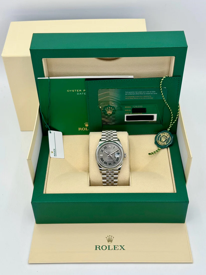 Rolex  Datejust 36mm 126200 Oyster Perpetual Wimbledon Dial Jubilee Stainless Steel