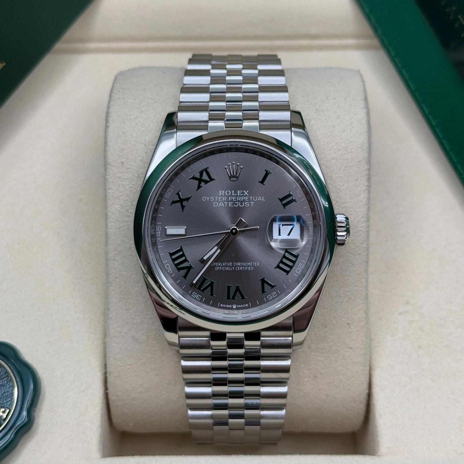 Rolex  Datejust 36mm 126200 Oyster Perpetual Wimbledon Dial Jubilee Stainless Steel