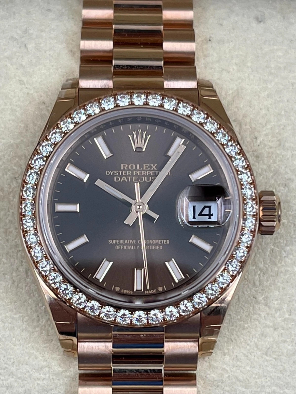 Rolex  Lady-Datejust 28mm 279135RBR Chocolate Dial Jubilee Bracelet