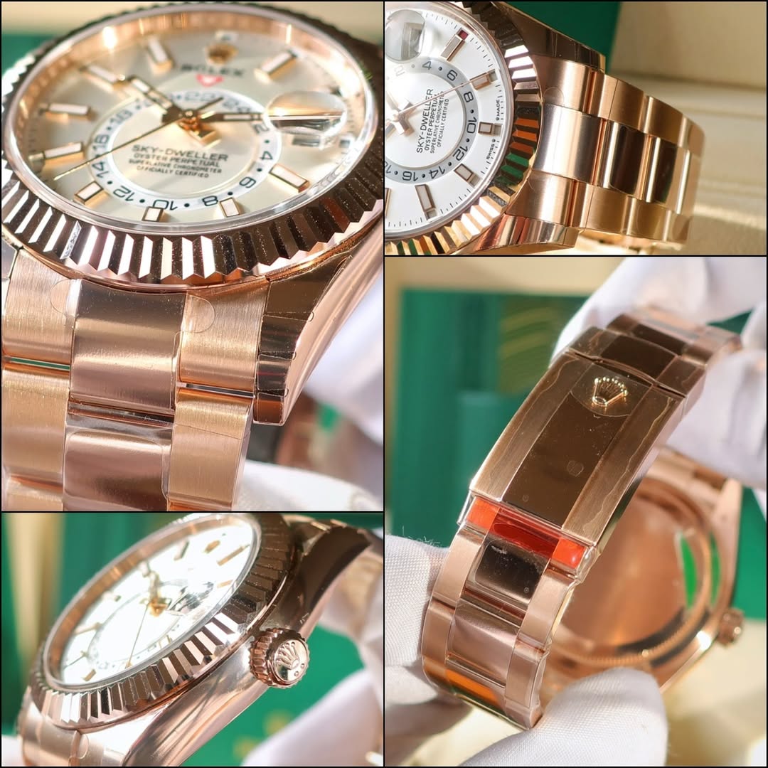 Rolex  Sky-Dweller 42mm 336935-0003 Rose Gold White Dial Oyster