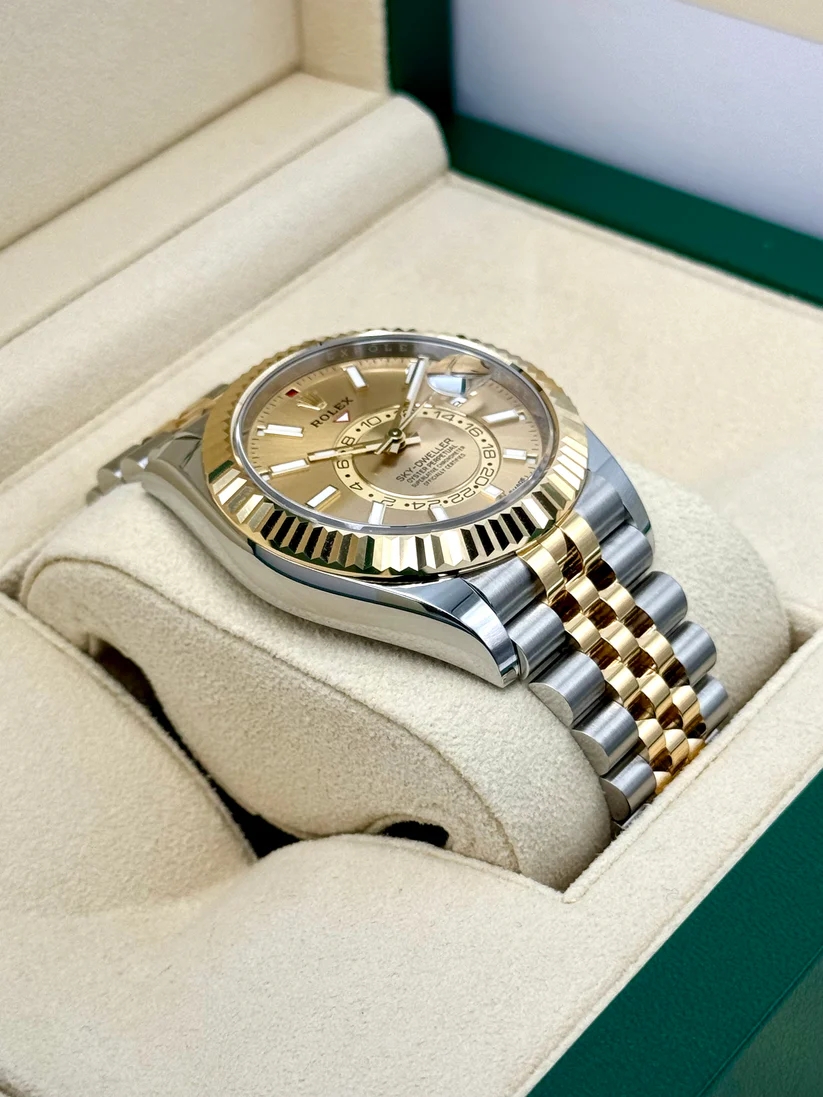 Rolex  Sky-Dweller 42mm 336933-0002 Two-Tone Yellow Gold Champagne Dial Oyster