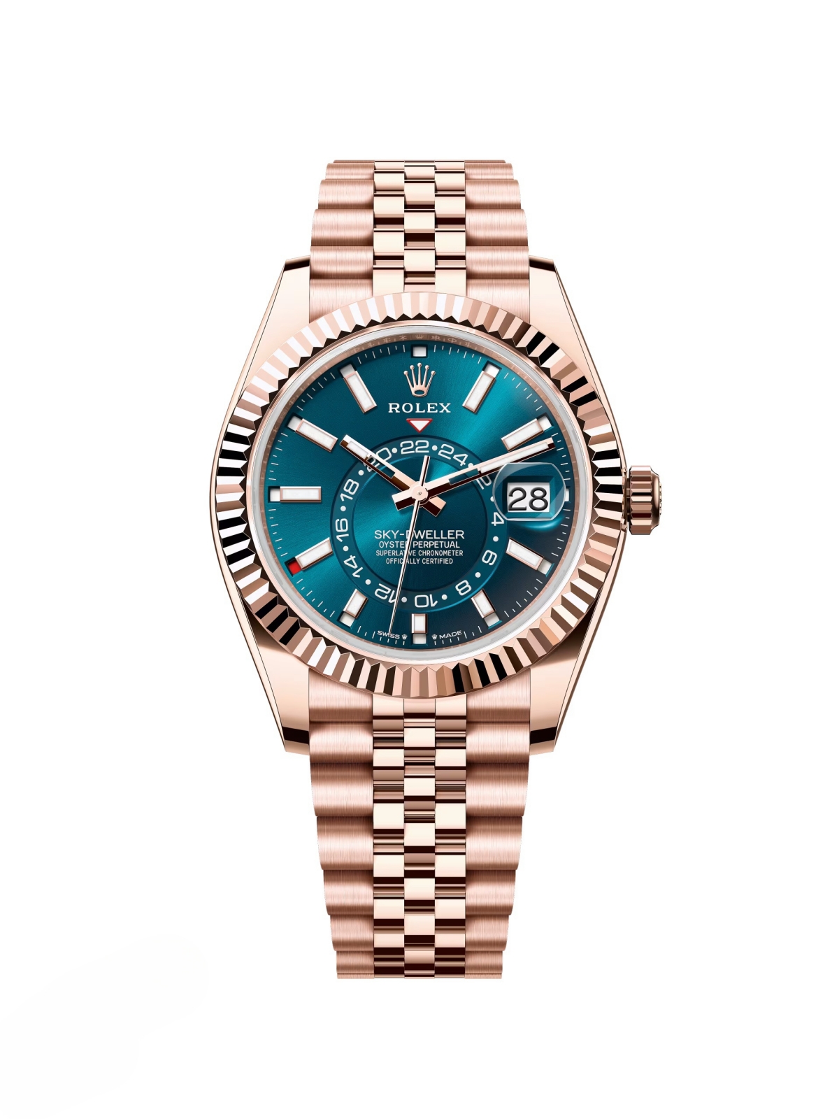 Rolex  Sky-Dweller 42mm 336935-0005 Rose Gold Blue Dial Oyster