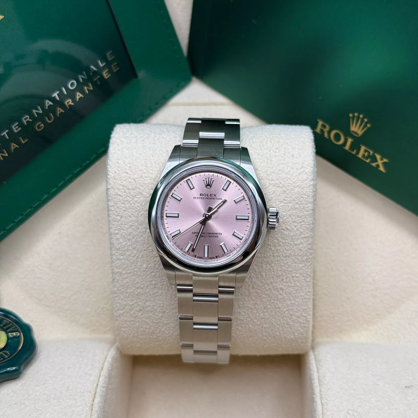 Rolex Oyster Perpetual 28mm 276200-0009 Pink Dial Oyster Stainless Steel Bracelet