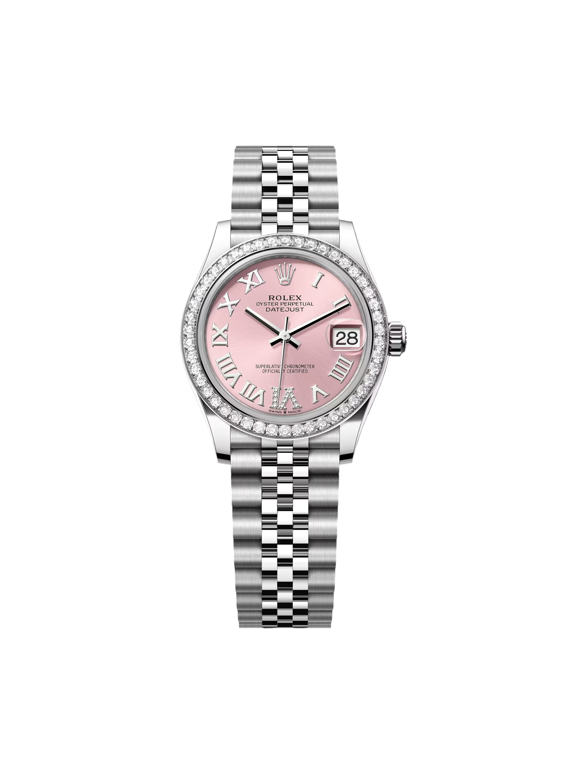 Rolex Datejust m278384RBR-0027/0028 Pink 31mm Dial Oyster Watch