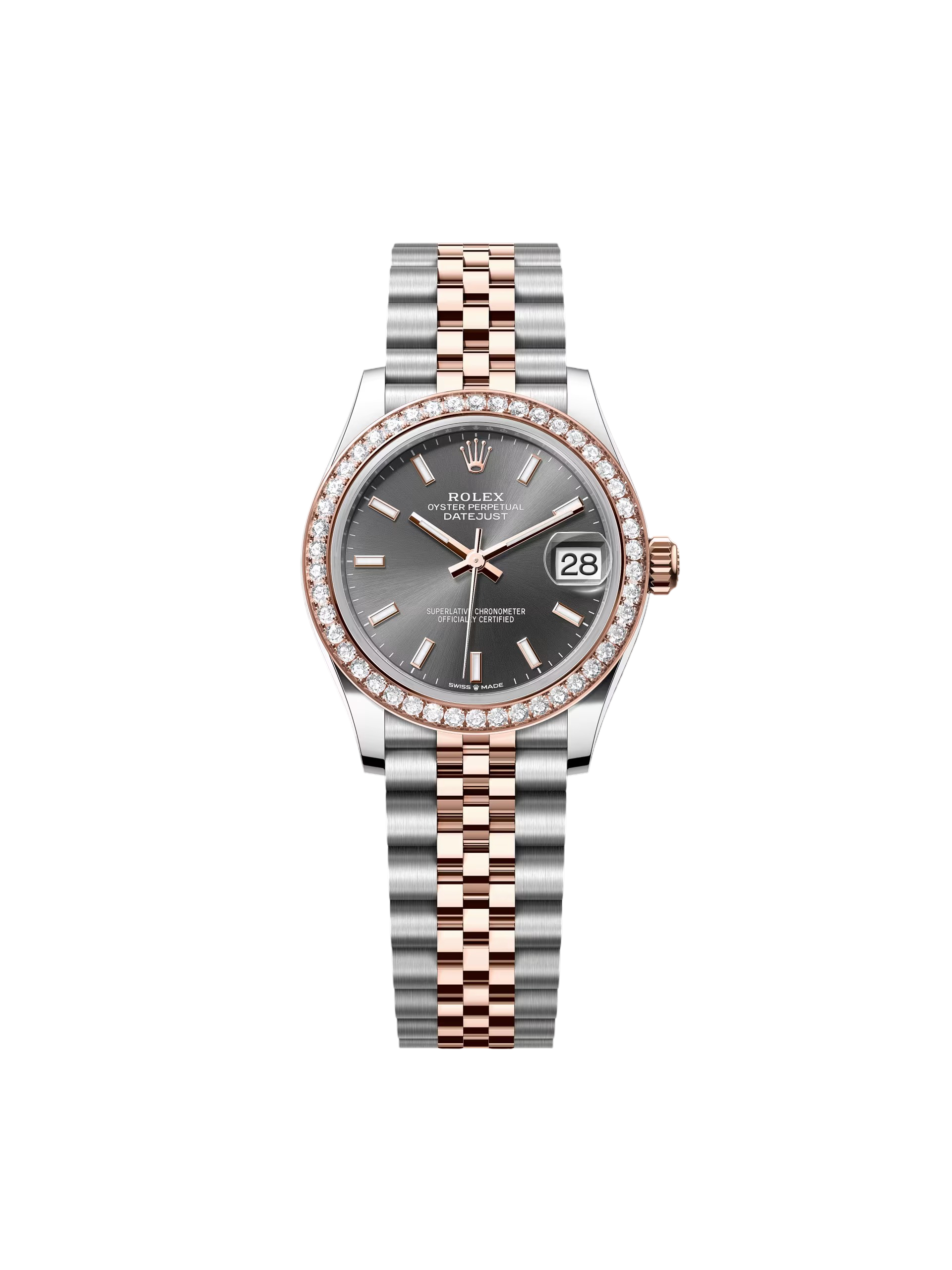 Rolex Datejust m278381RBR Slate 31mm Dial Diamond-Set Bezel