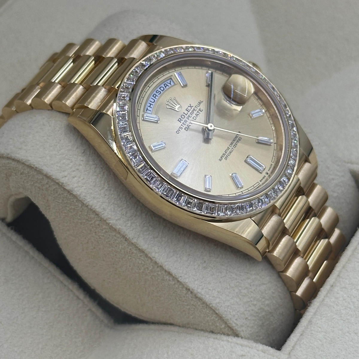 Rolex Day-Date 40mm 228398TBR-0002 Champagne Dial President Watch