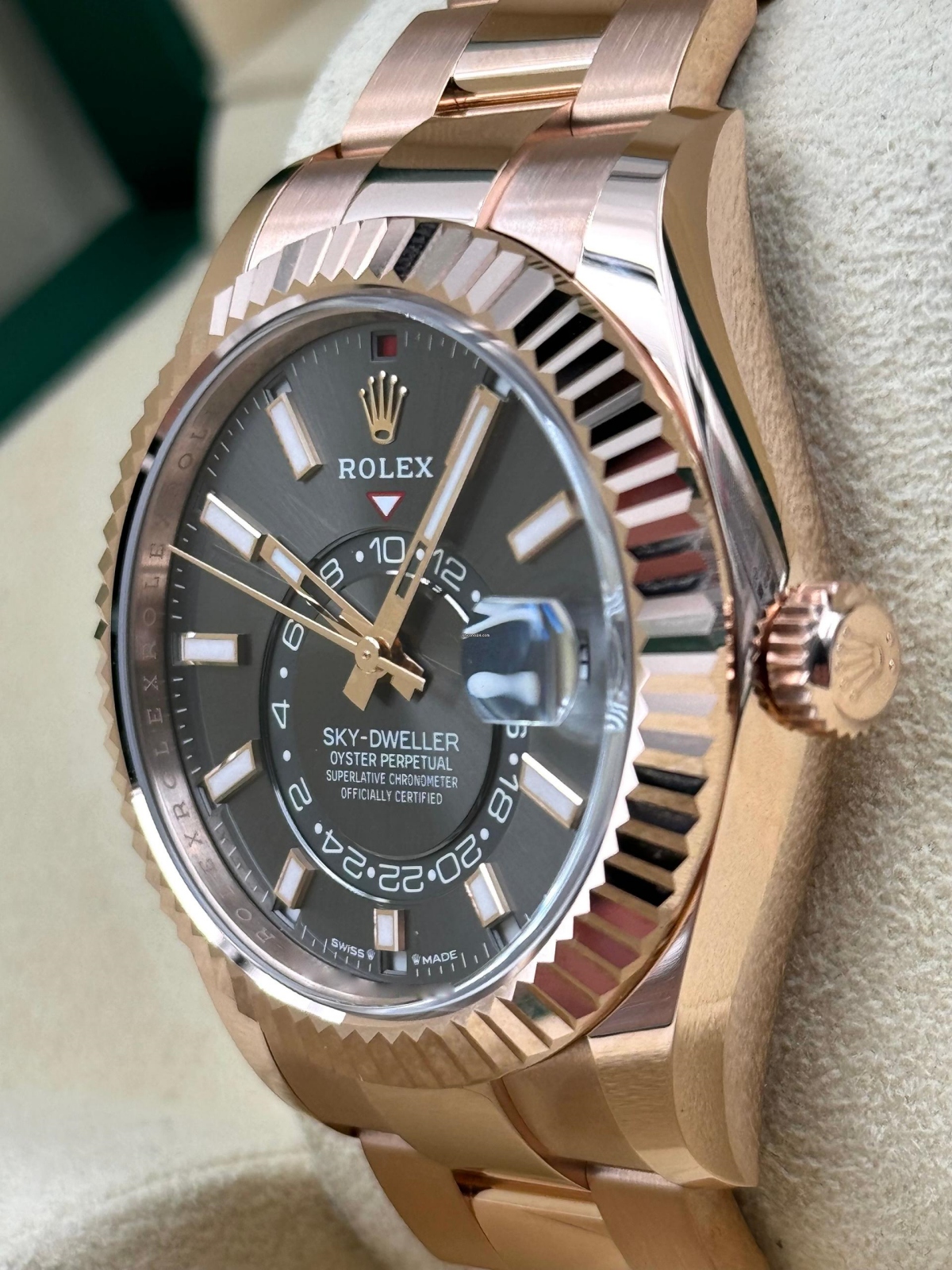 Rolex  Sky-Dweller 42mm 336935-0004 Rose Gold Rhodium Dial Oyster