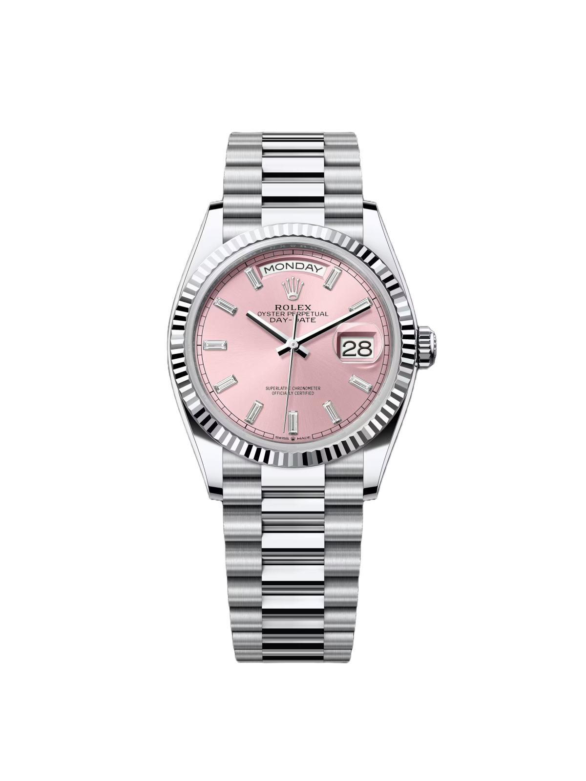 Rolex Day-Date 128236-0024 Pink Diamond Dial 36mm