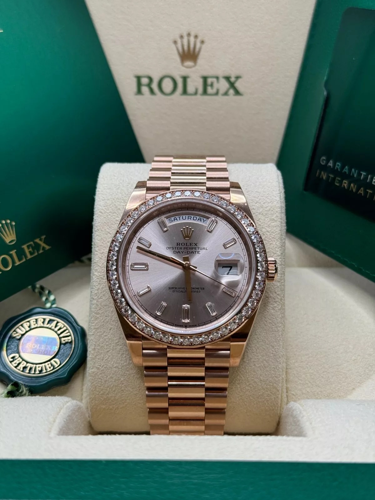 Rolex  Day-Date 40mm Sundust Diamonds Dial 228345rbr-0007