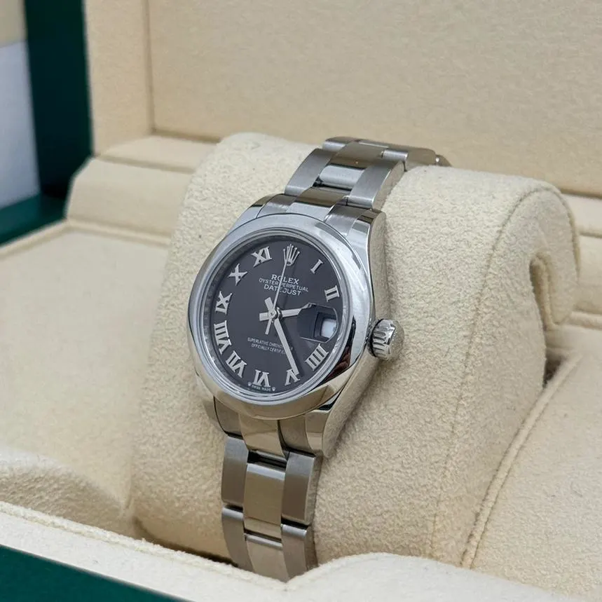 Rolex Lady-Datejust 28mm  m279160 Oyster Perpetual Dark Grey Dial Oyster Bracelet