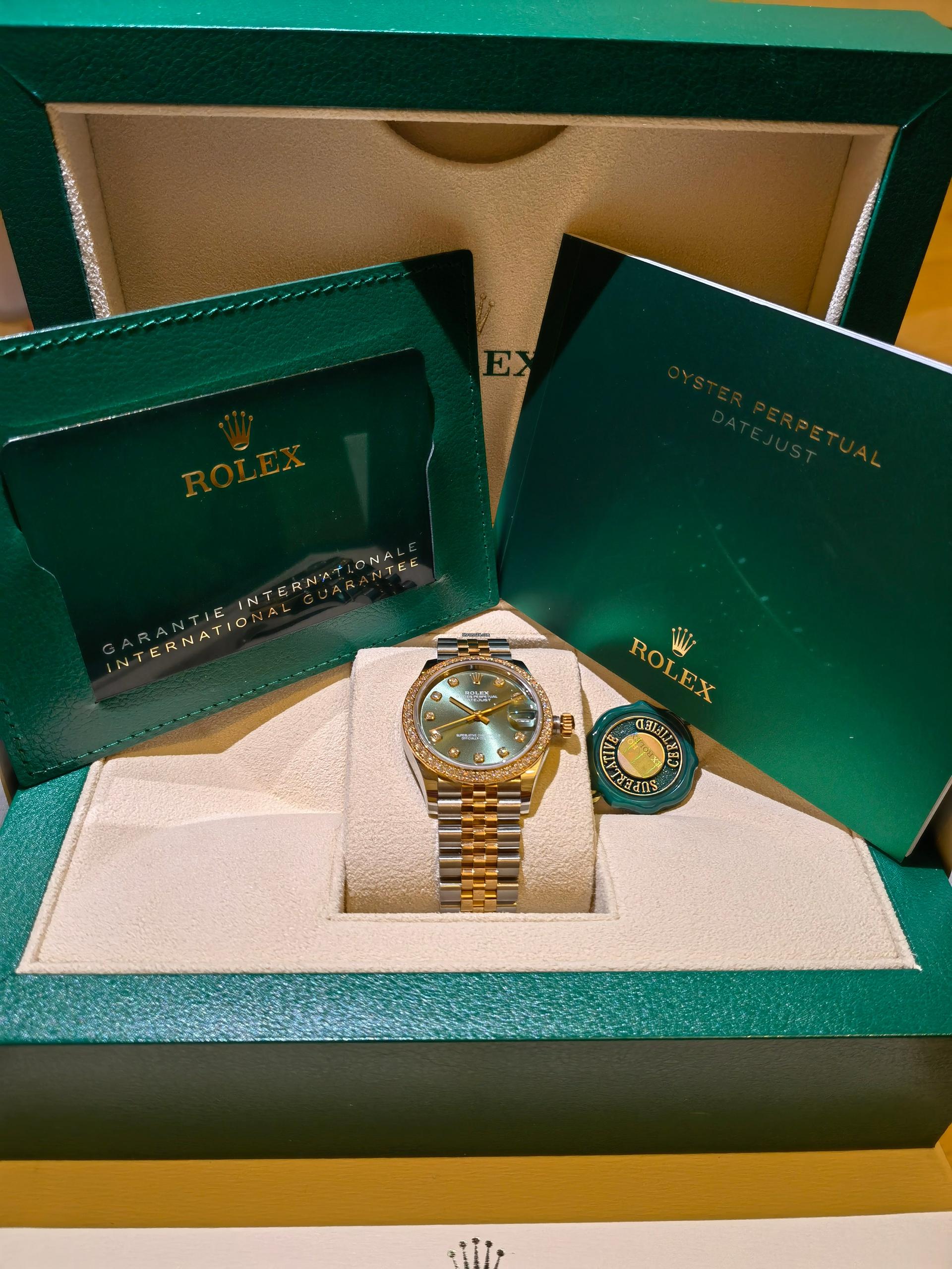 Rolex Datejust m278383RBR-0029/0030 31mm Olive Green Dial Oyster Bracelet