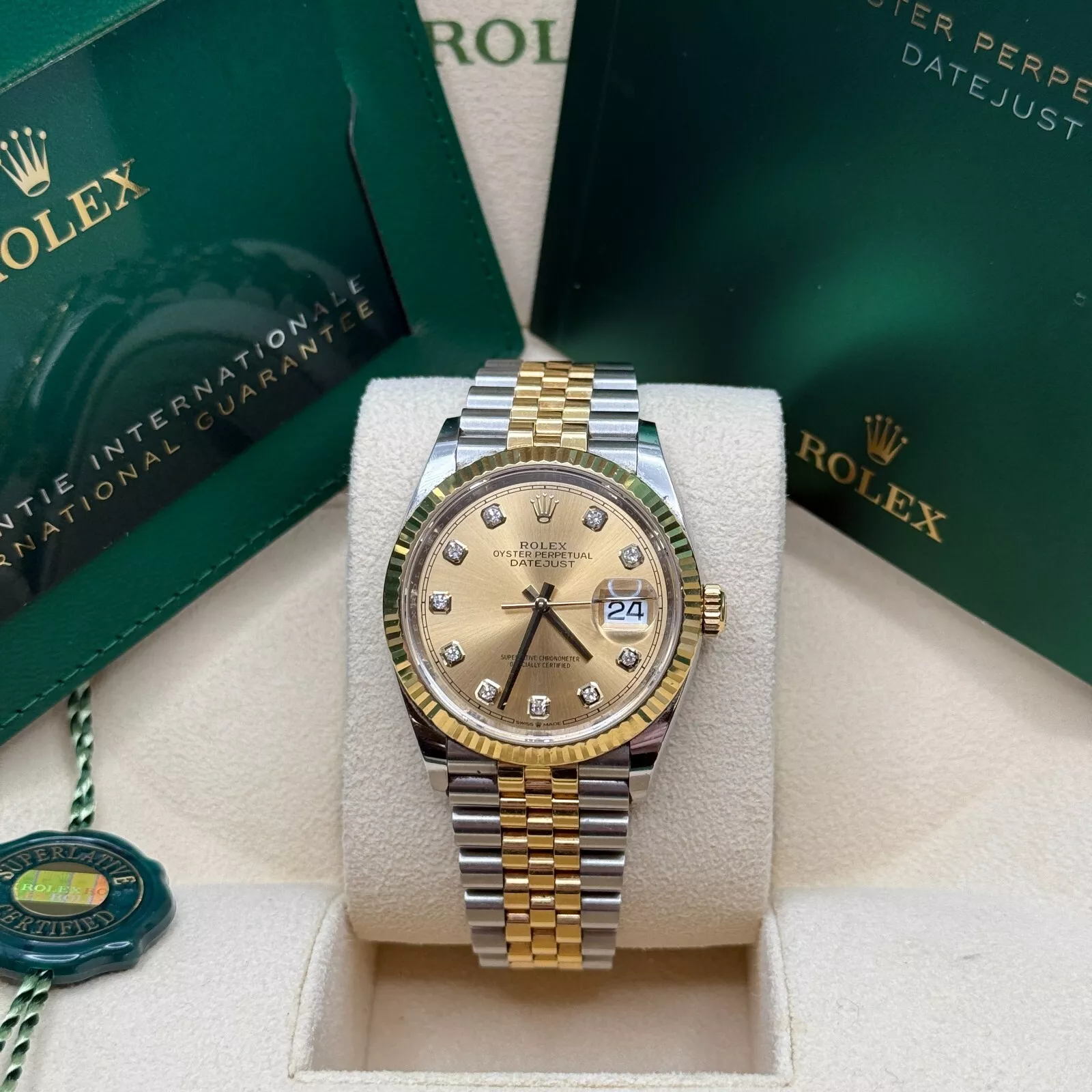 Rolex  Datejust 36mm 126233 Champagne Dial Jubilee Bracelet Watch