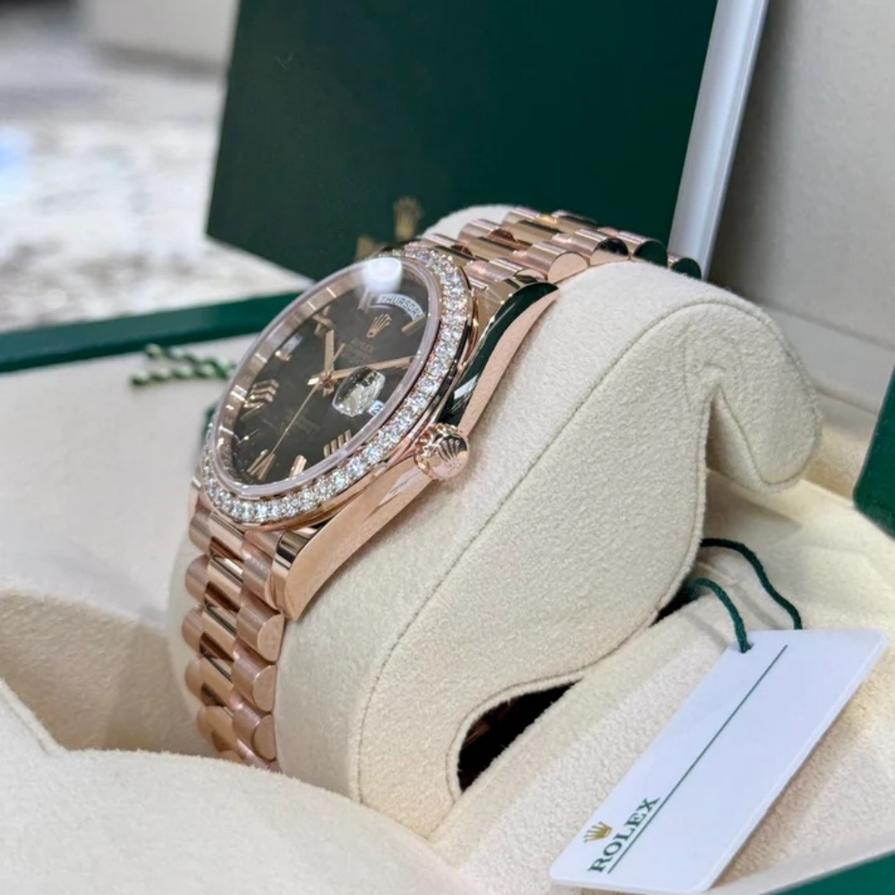 Rolex  Day-Date 40mm Slate Ombré Dial and Diamond Bezel 228345rbr-0025