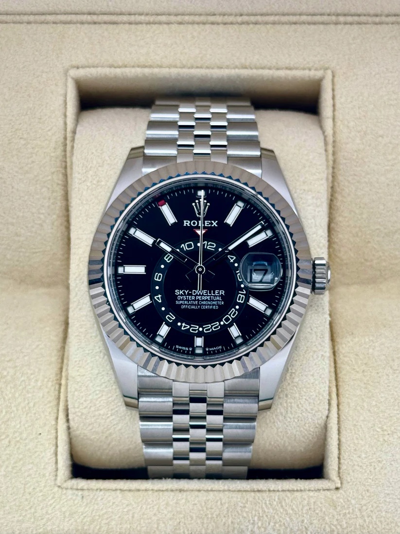 Rolex  Sky-Dweller 42mm 336934-0008 Stainless Steel Black Dial Oyster