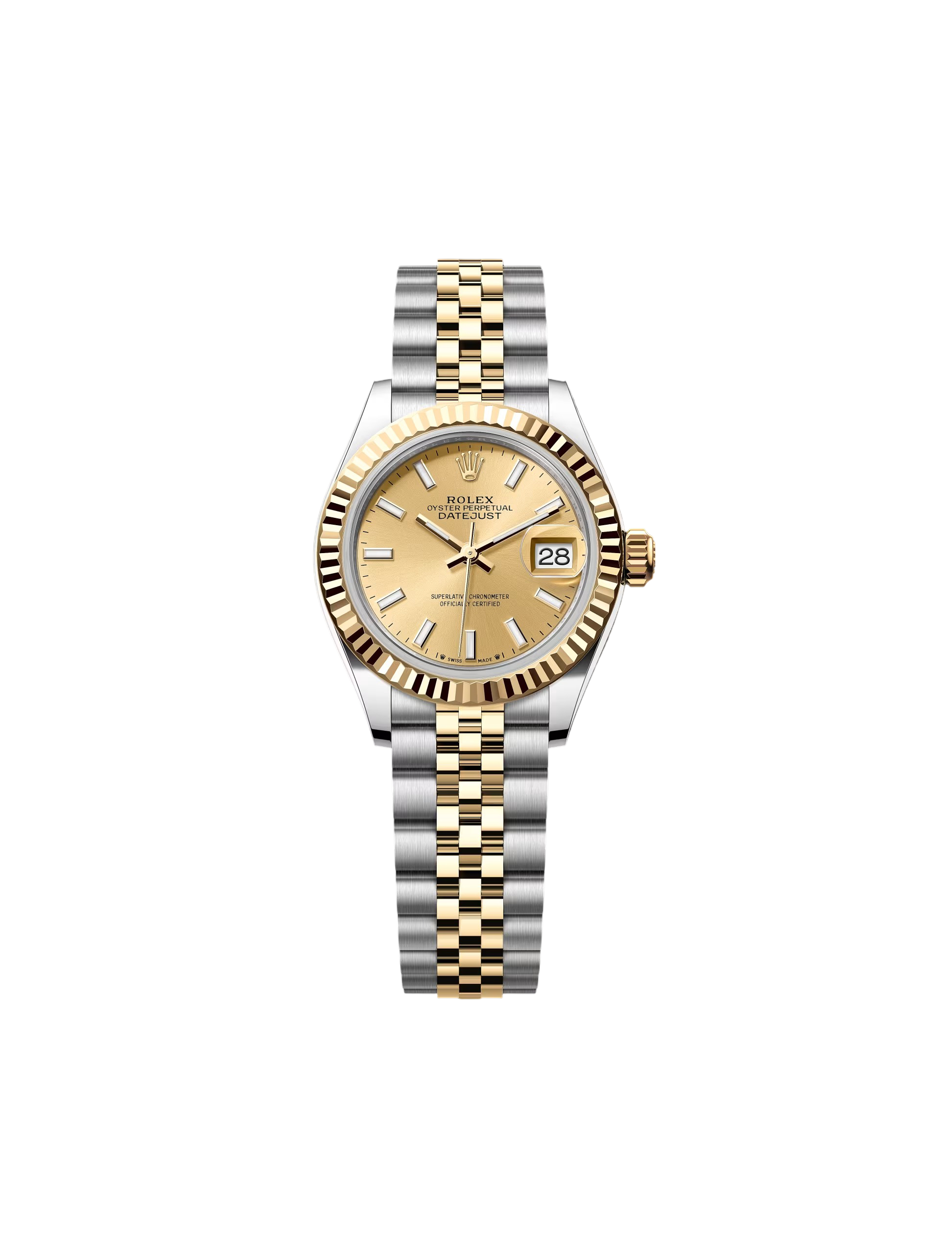 Rolex Lady-Datejust 28mm 279173 Champagne Index Dial Oyster Bracelet