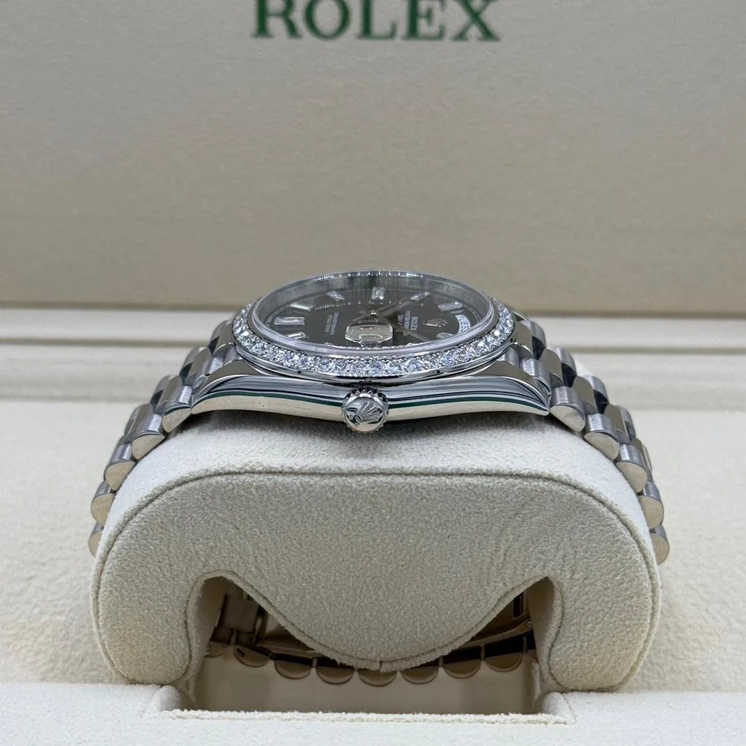 Rolex  Day-Date 40mm 228349RBR-0003 Bright Black Dial President Bracelet