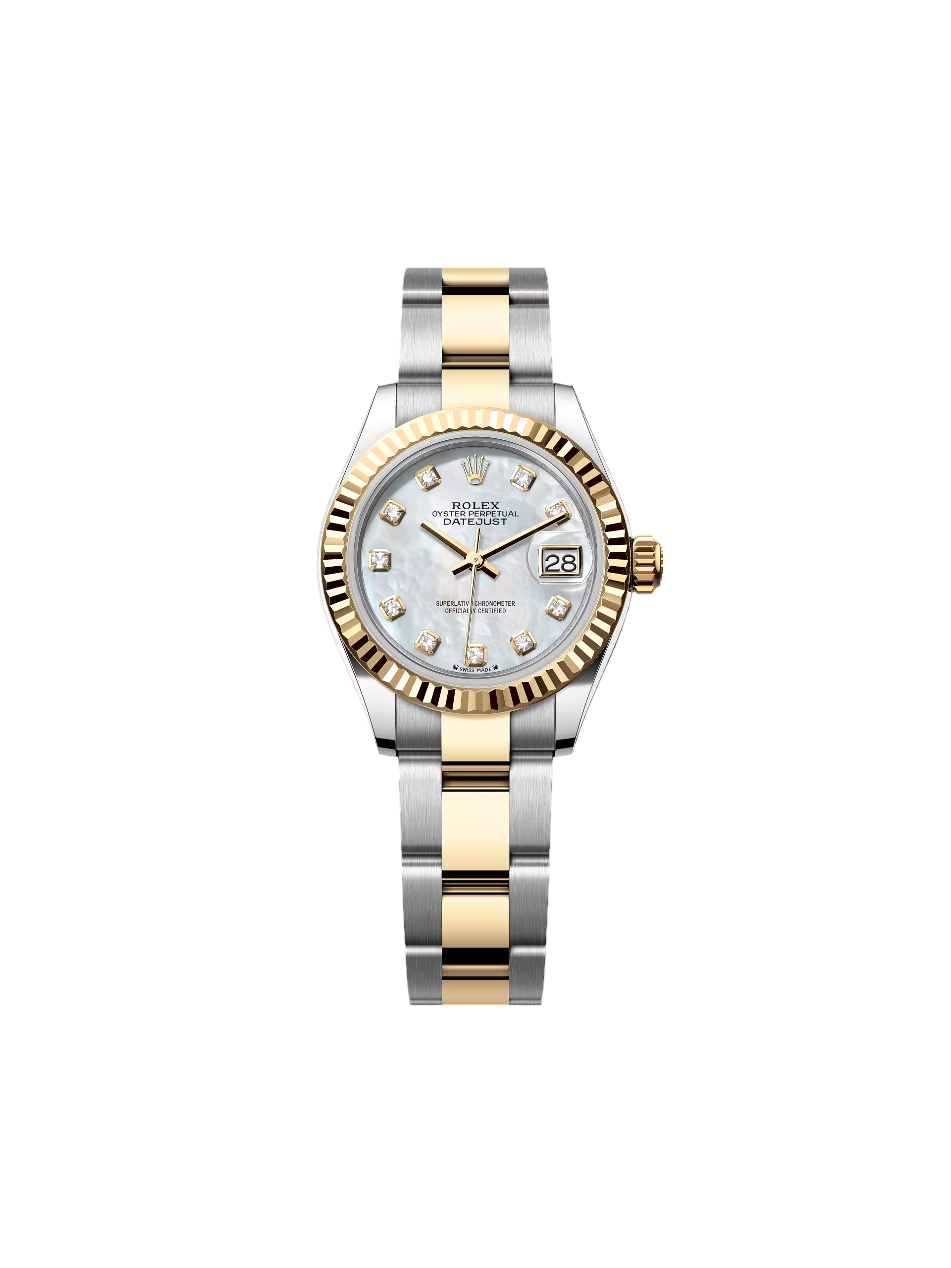Rolex Lady-Datejust 28mm 279173 Mother of Pearl Diamond Dial Oyster Bracelet