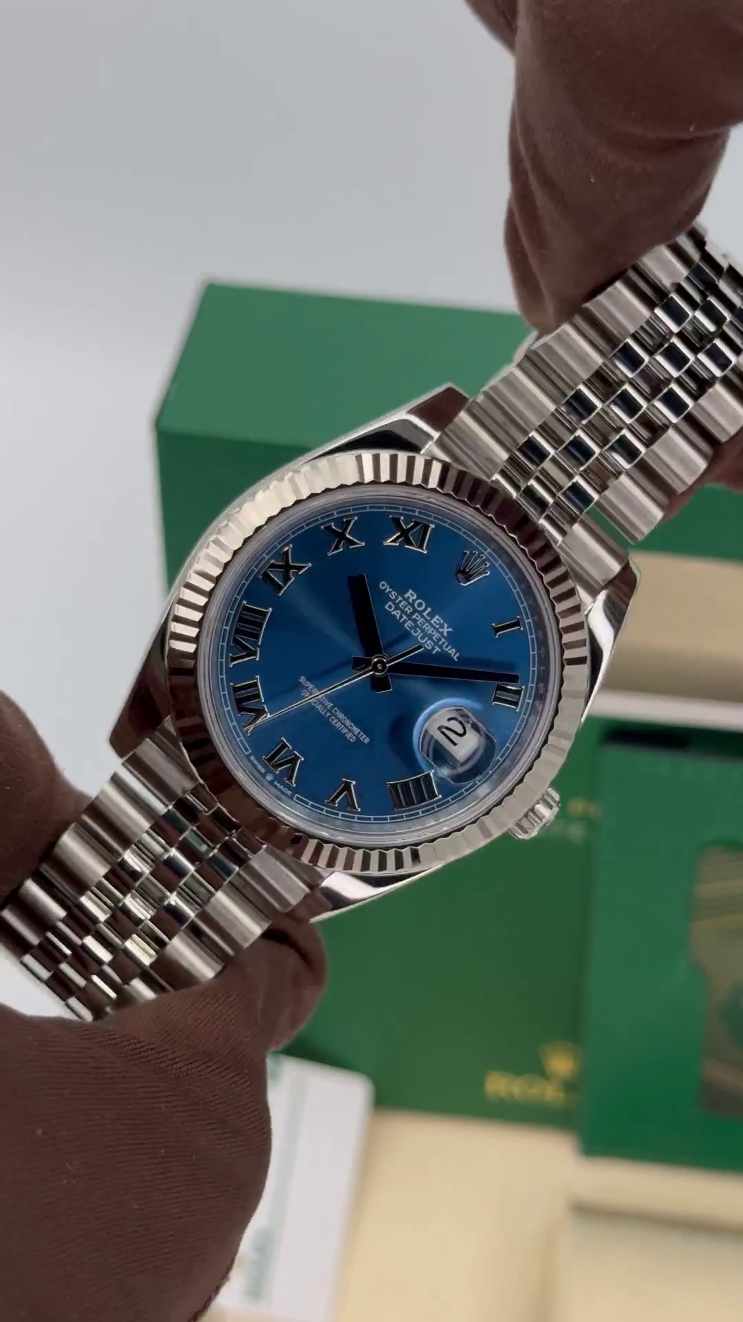 Rolex  Datejust 41mm 126334 Blue Roman Oyster Stainless Steel Men’s Watch