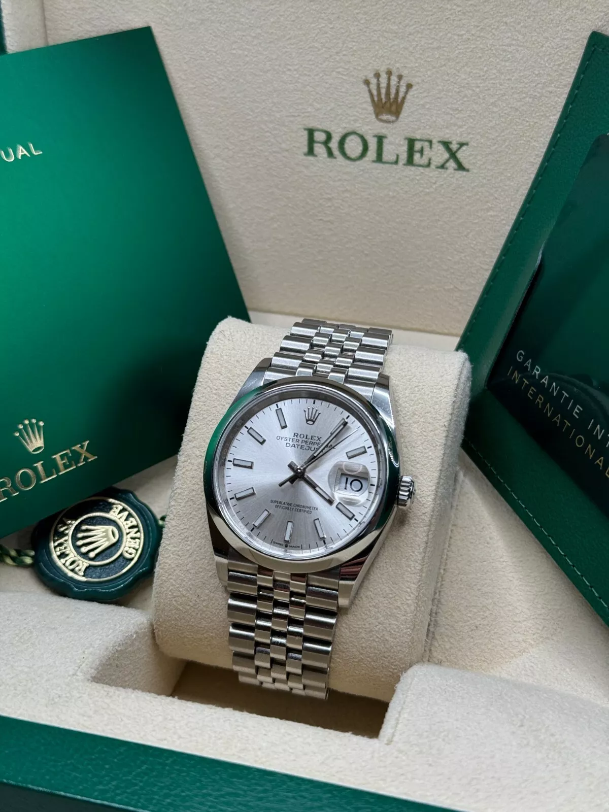 Rolex  Datejust 36mm 126200 Oyster Perpetual Silver Dial Jubilee Stainless Steel