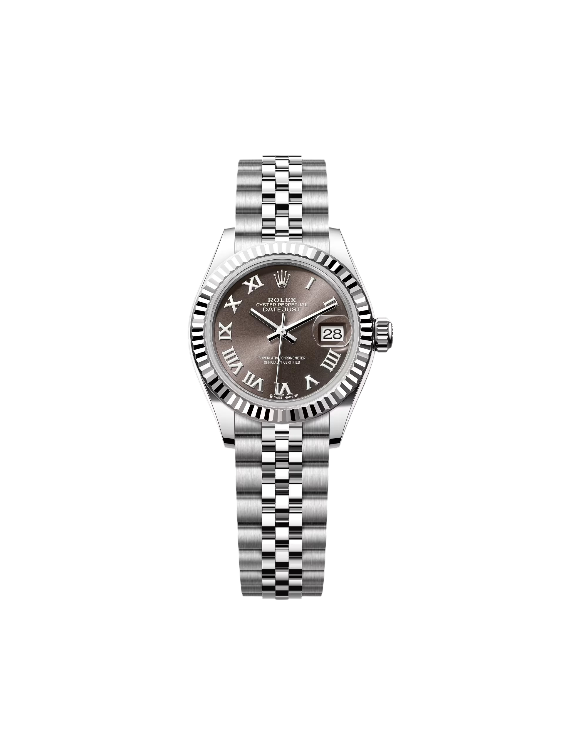 Rolex Lady-Datejust 28mm 279174 Dark Grey Roman Dial Oyster Bracelet