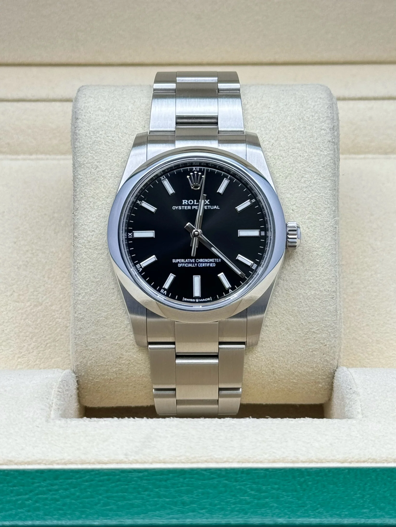 Rolex Oyster Perpetual 34mm 124200 Black Dial Oyster Stainless Steel Bracelet Watch