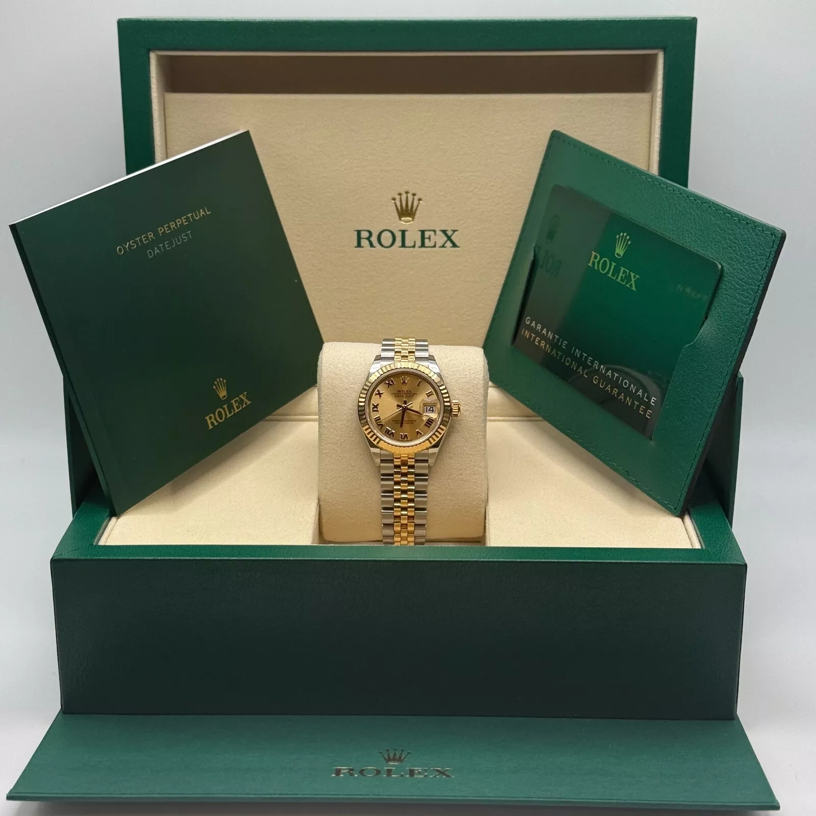 Rolex Lady-Datejust 28mm 279173 Champagne Roman Dial Oyster Bracelet