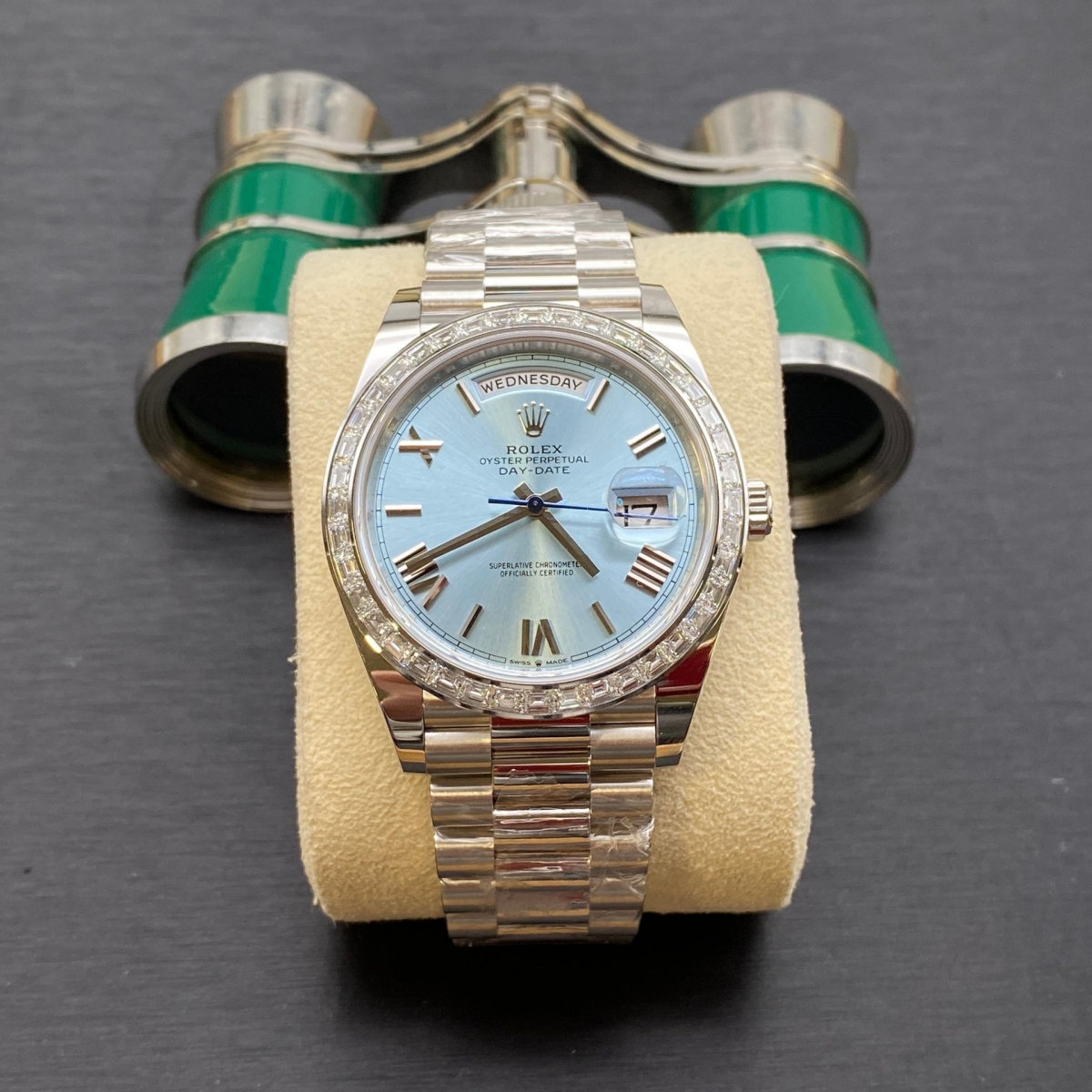 Rolex Day-Date 40mm 228396TBR-0030 Ice Blue Roman Dial