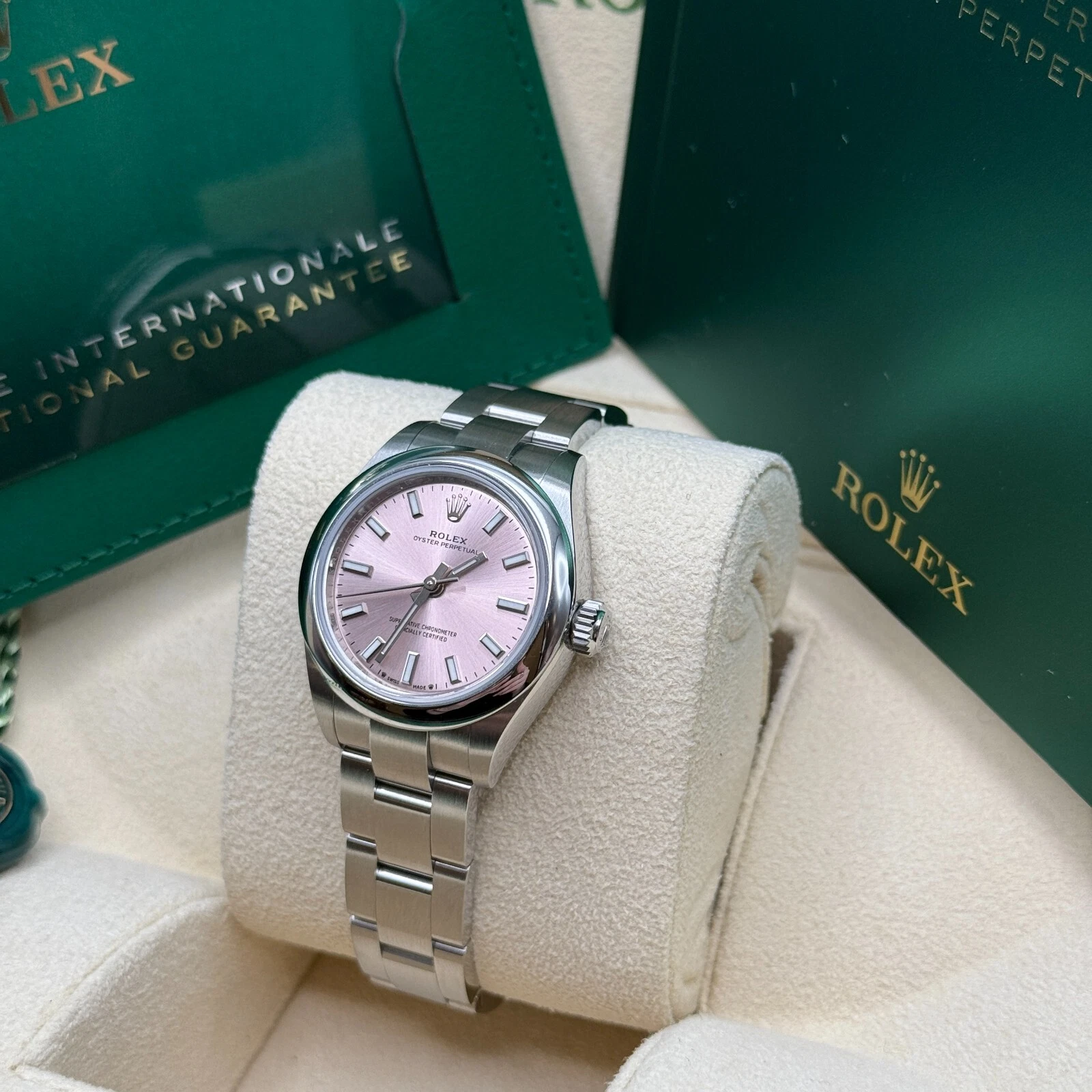 Rolex Oyster Perpetual 28mm 276200-0009 Pink Dial Oyster Stainless Steel Bracelet