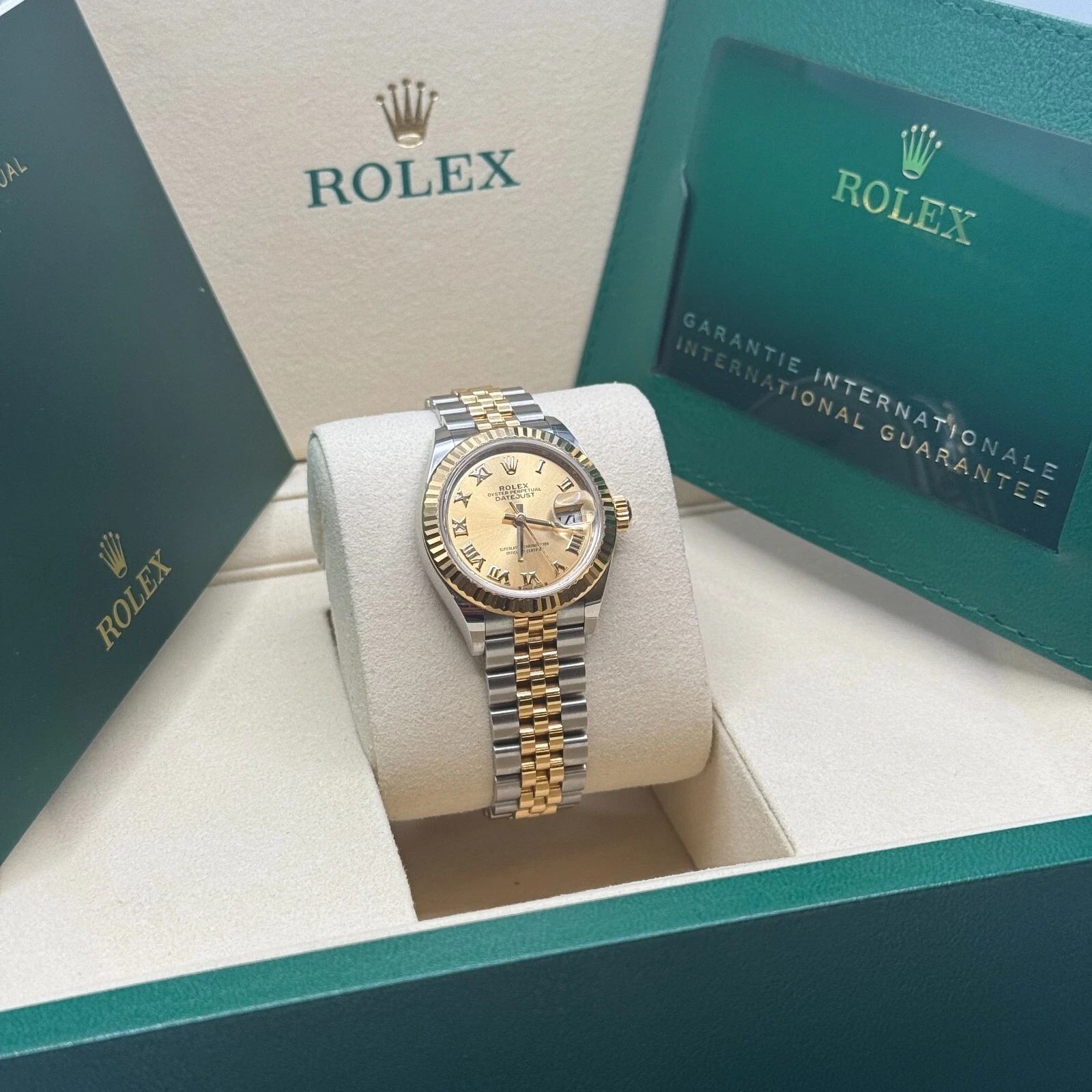 Rolex Lady-Datejust 28mm 279173 Champagne Roman Dial Oyster Bracelet