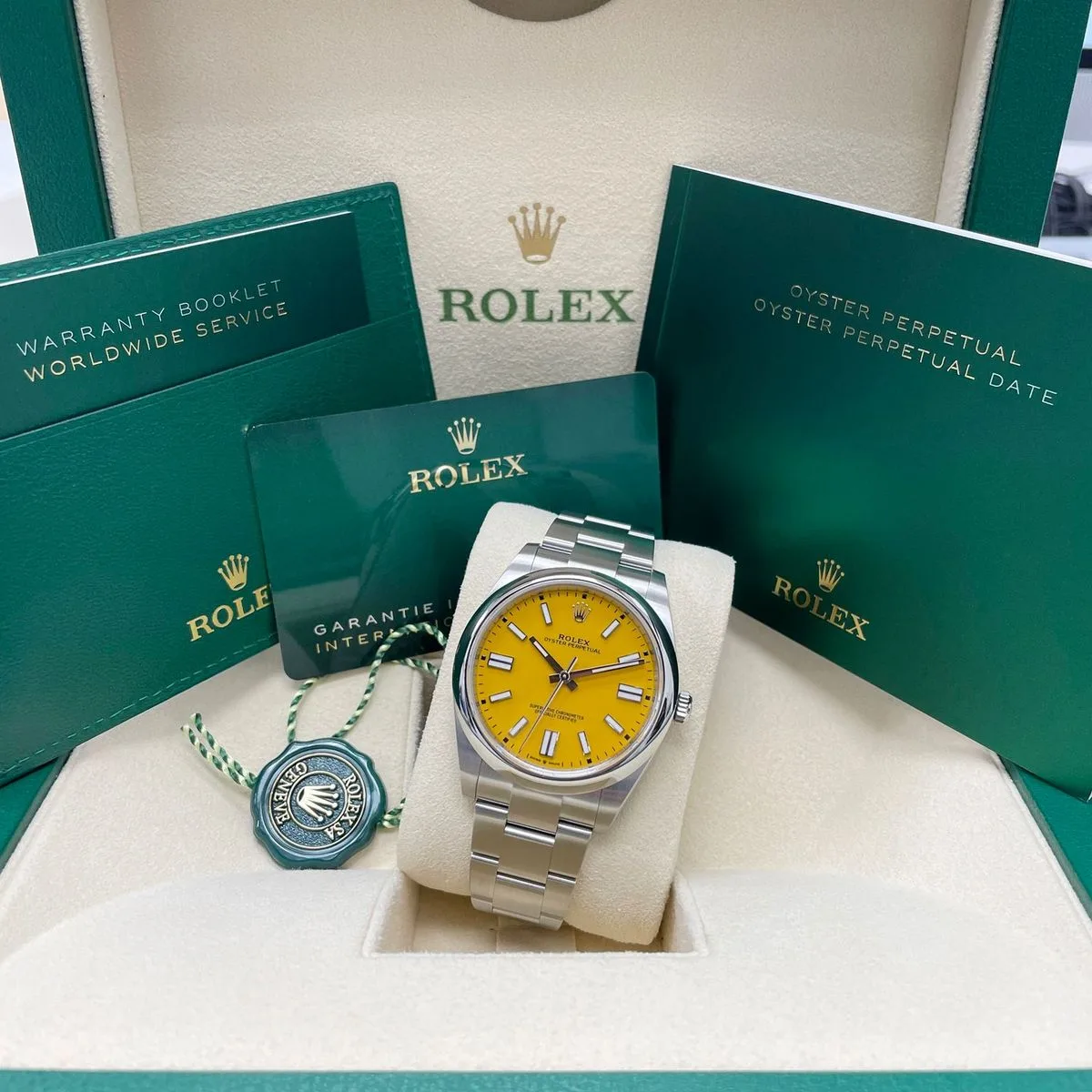 Rolex Oyster Perpetual 36mm 126000-0004 Yellow Dial Stainless Steel Oyster Bracelet