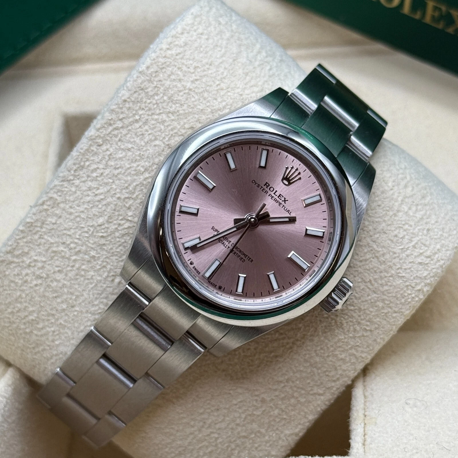 Rolex Oyster Perpetual 31mm 277200-0009 Pink Dial Oyster Bracelet Watch