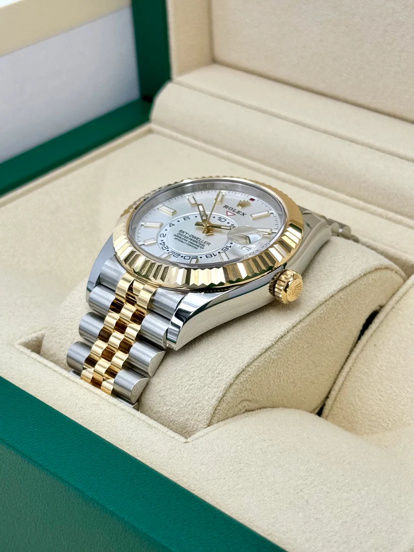Rolex  Sky-Dweller 42mm 336933-0006 Two-Tone Yellow Gold White Dial Oyster