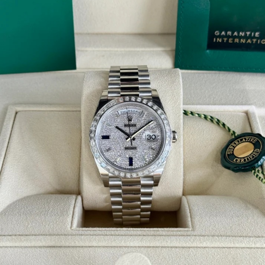 Rolex Day-Date 40mm 228396TBR-0021 Diamonds Sapphires Dial