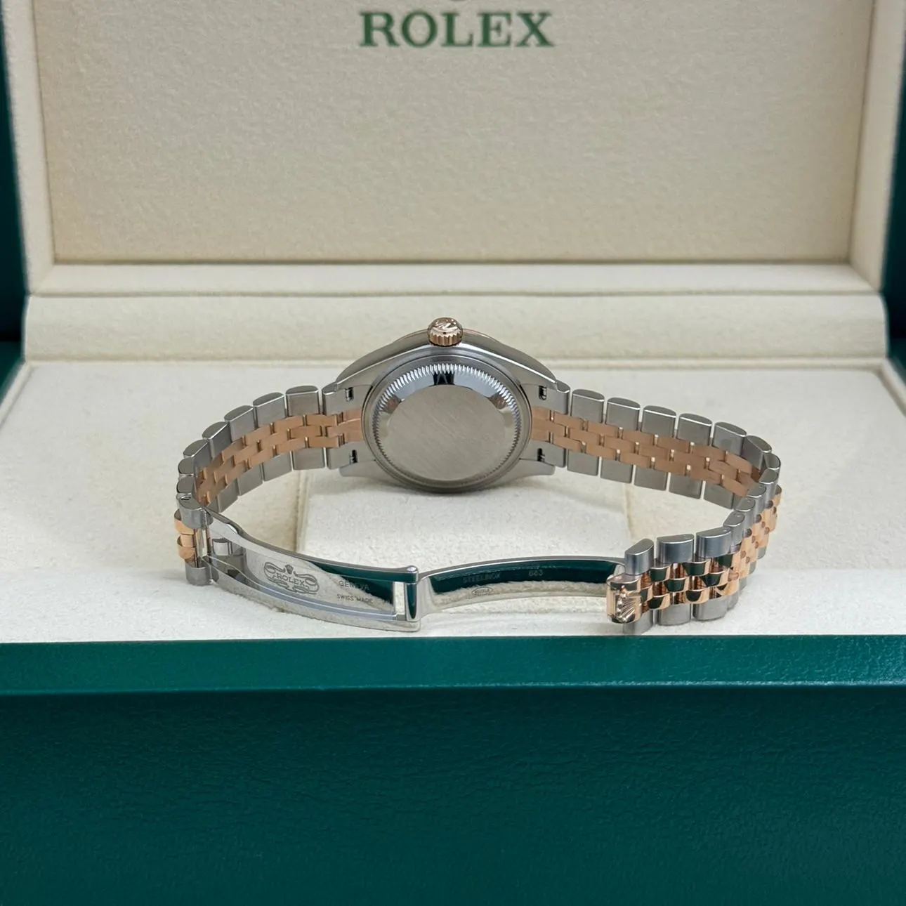 Rolex Lady-Datejust 28mm  279161 Chocolate Roman Dial, Two Tone Stainless Steel & 18K Rose Gold Oyster Bracelet Women's Watch