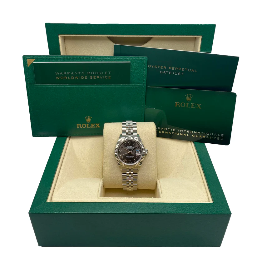 Rolex Lady-Datejust 28mm 279174 Dark Grey Roman Dial Oyster Bracelet