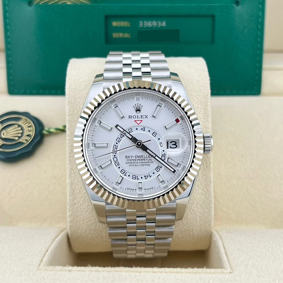 Rolex  Sky-Dweller 42mm 336934-0004 Stainless Steel White Dial Oyster