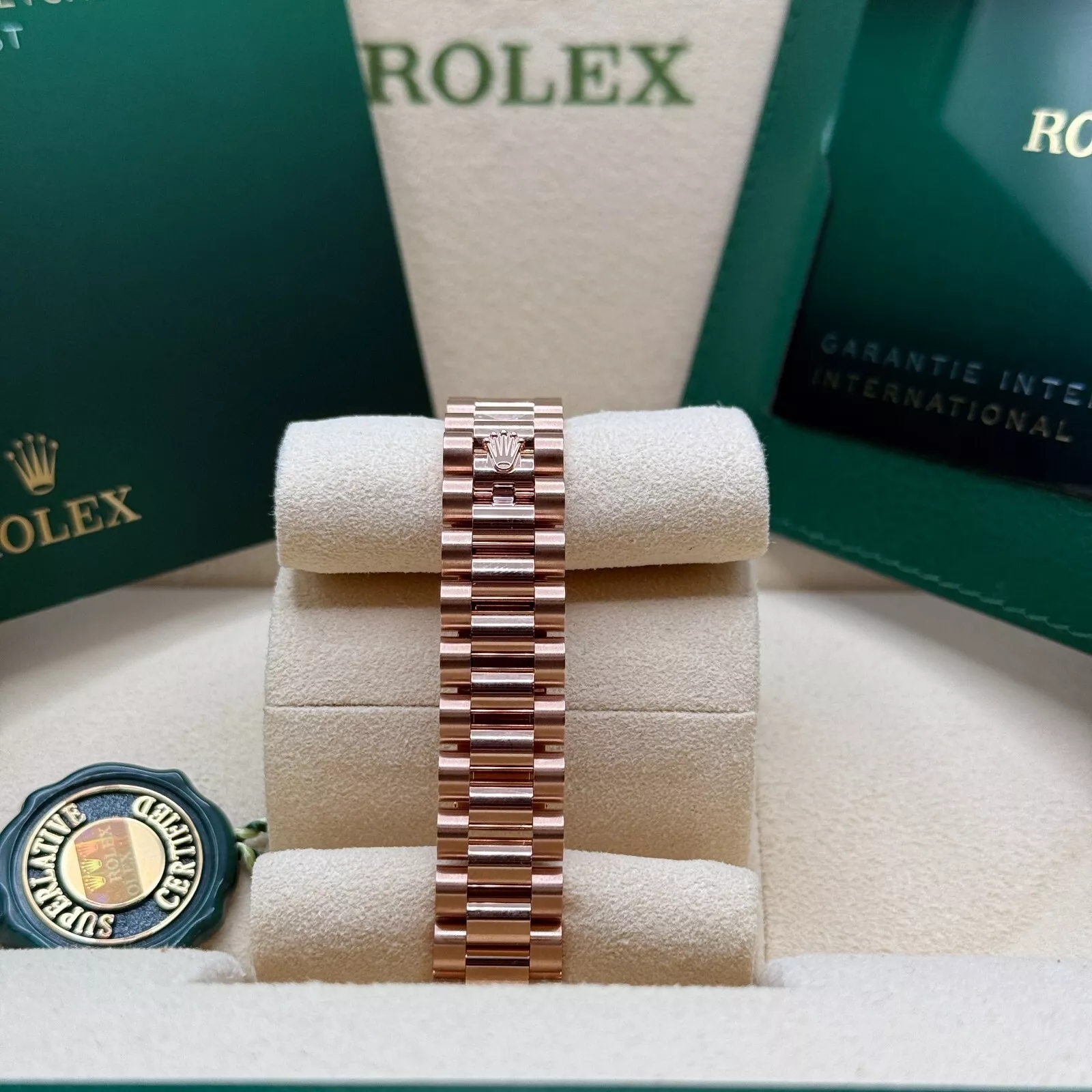 Rolex Lady-Datejust 28mm 279175 Chocolate Diamond-Set Dial President Everose Gold